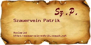 Szauervein Patrik névjegykártya